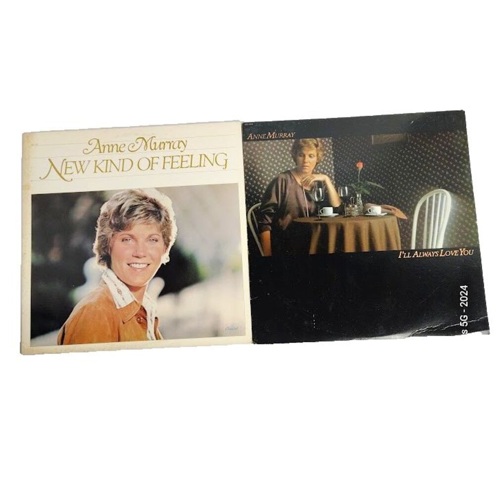 2 Anne Murray Vinyl Record Albums Ill Always Love You & New Kind of Feeling 1979